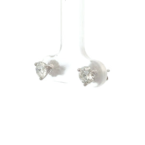 14k White Gold Diamond Studs