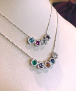 14k White Gold Diamond Slide Pendant