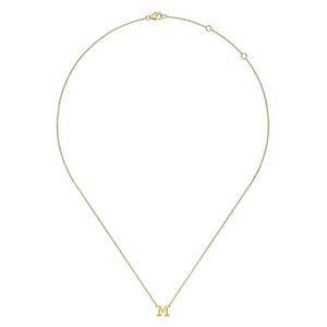 14k Yellow Gold Initial Necklace