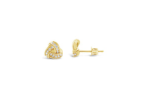 "Pretty Party" Earring Pavé Love Knot Stud