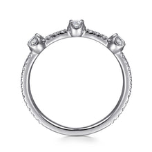 Load image into Gallery viewer, 14k White Gold Diamond Stackable Ring
