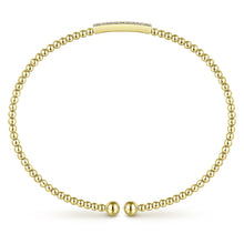 Load image into Gallery viewer, 14k Yellow Gold Bujukan Diamond Cuff Bracelet
