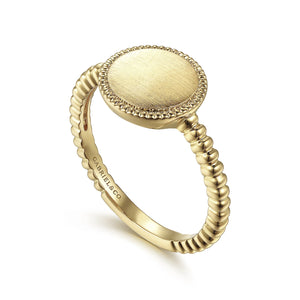 14k Yellow Gold Signet Ring