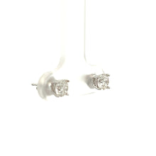 Load image into Gallery viewer, 14k White Gold Diamond Studs
