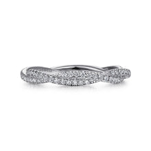 Load image into Gallery viewer, 14k White Gold Diamond Stackable Ring
