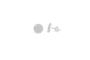 "Pretty Party" Earring Pavé Disk Stud