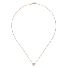 Load image into Gallery viewer, 14k Rose Gold Morganite Necklace with Diamonds
