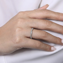 Load image into Gallery viewer, 14k White Gold Diamond Stackable Ring

