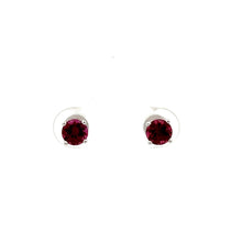 Load image into Gallery viewer, 14k White Gold Pink Tourmaline Studs
