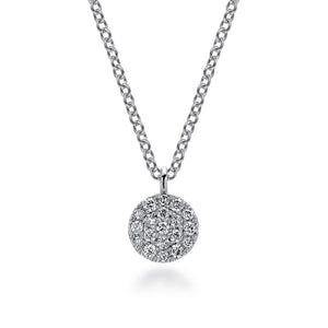 14k White Gold Diamond Necklace