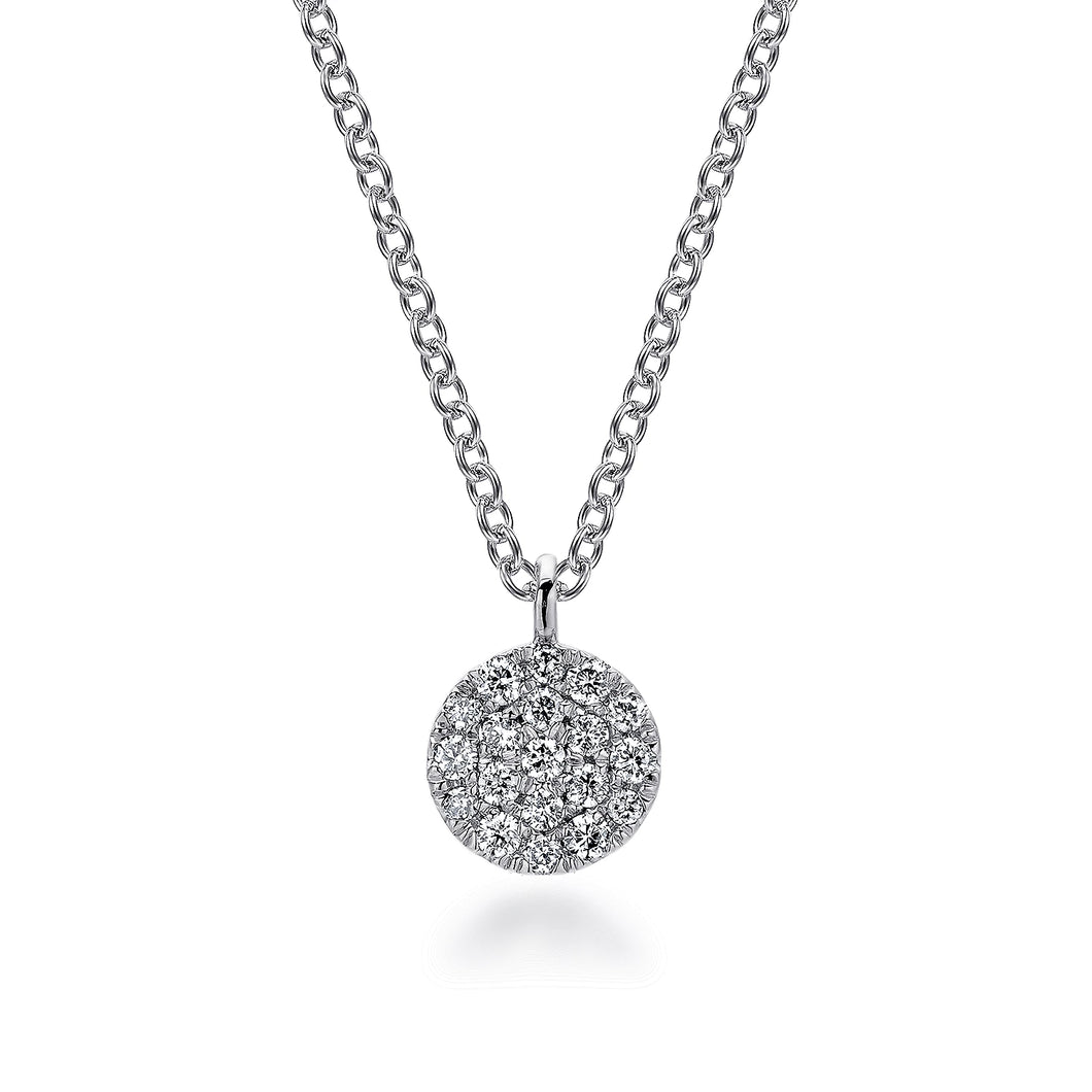 14k White Gold Diamond Necklace