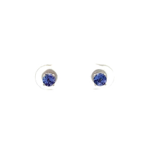 14k White Gold Tanzanite Studs