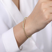 Load image into Gallery viewer, 14k Yellow Gold Bujukan Diamond Cuff Bracelet
