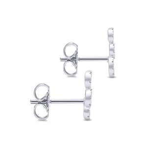 14k White Gold Diamond Studs