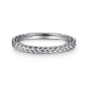 14k White Gold Stackable Ring