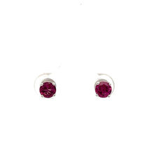 Load image into Gallery viewer, 14k White Gold Rhodalite Garnet Studs
