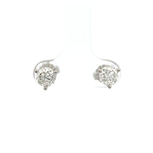 Load image into Gallery viewer, 14k White Gold Diamond Studs

