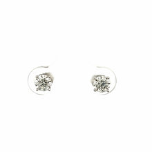 Load image into Gallery viewer, 14k White Gold Diamond Studs
