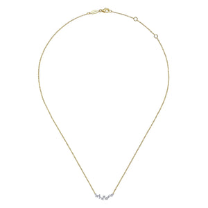 14k Two Tone Diamond Necklace