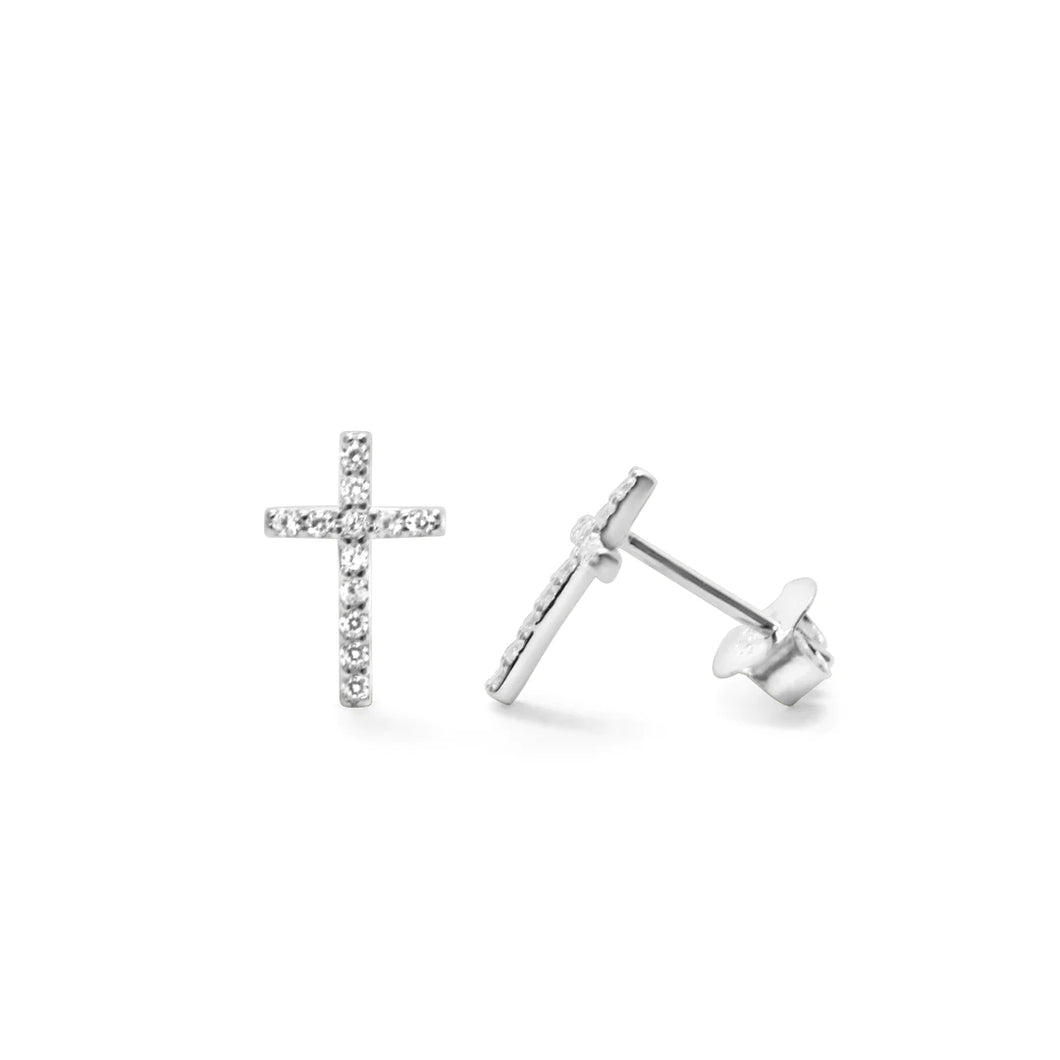 Pavé Cross Stud