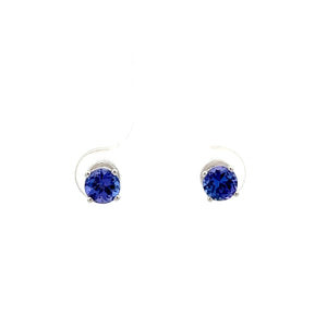 14k White Gold Tanzanite Studs