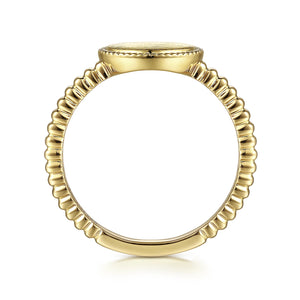 14k Yellow Gold Signet Ring