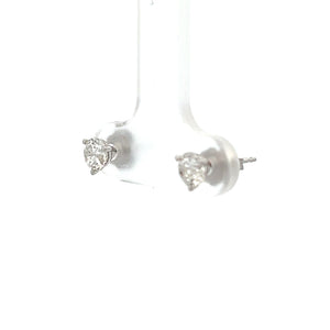 14k White Gold Diamond Studs