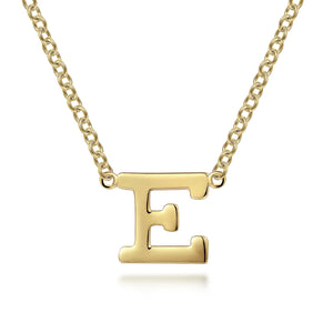 14k Yellow Gold Initial Necklace