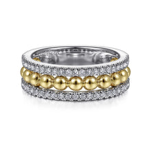 Load image into Gallery viewer, 14k Two Tone Diamond Band
