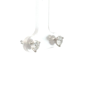 14k White Gold Diamond Studs