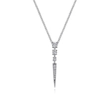 Load image into Gallery viewer, 14k White Gold Diamond Necklace
