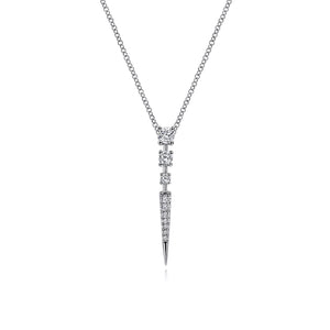 14k White Gold Diamond Necklace
