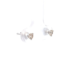 14k White Gold Diamond Studs