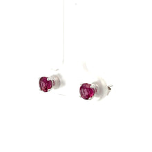 Load image into Gallery viewer, 14k White Gold Rhodalite Garnet Studs
