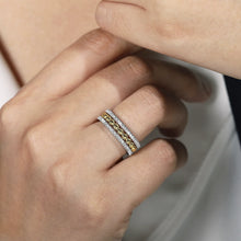 Load image into Gallery viewer, 14k Two Tone Diamond Band
