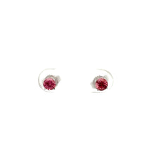Load image into Gallery viewer, 14k White Gold Pink Tourmaline Studs
