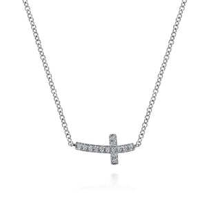 14k White Gold Diamond Necklace