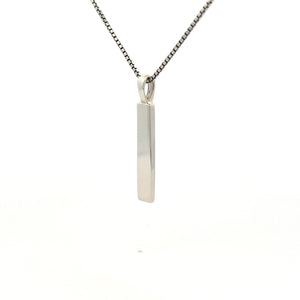 Sterling Silver Engraveable Bar Pendant