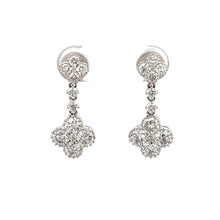Load image into Gallery viewer, 18k White Gold Diamond Dangle Earrings
