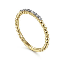 Load image into Gallery viewer, 14k Yellow Gold Diamond Stackable Ring
