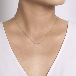 14k White Gold Diamond Necklace