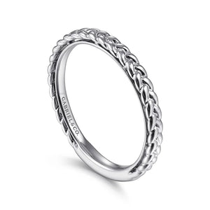 14k White Gold Stackable Ring