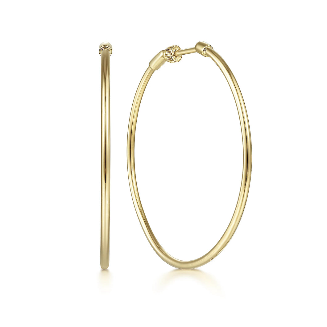 14k Yellow Gold Hoop Earrings