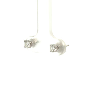 14k White Gold Diamond Studs