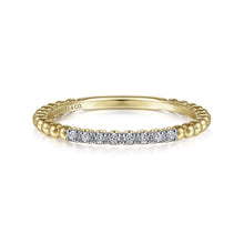 Load image into Gallery viewer, 14k Yellow Gold Diamond Stackable Ring
