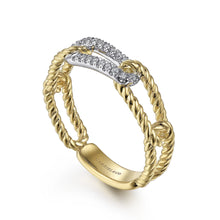 Load image into Gallery viewer, 14k Two Tone Diamond Ring
