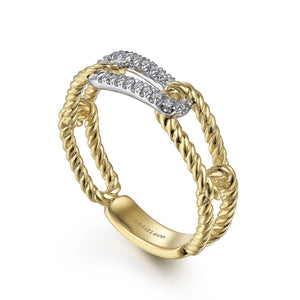 14k Two Tone Diamond Ring