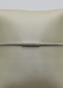 14k White Gold Diamond Cuff Bracelet