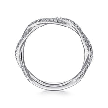Load image into Gallery viewer, 14k White Gold Diamond Stackable Ring
