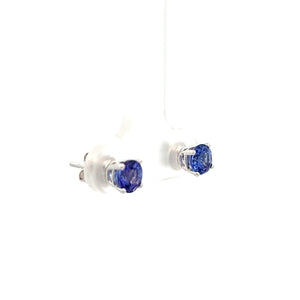 14k White Gold Tanzanite Studs